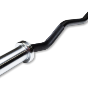 Aerofit Curl Black Chrome Barbell I Designed for Arms-Focused Lifts I Solid Steel Construction I Reduced Strain on Wrist and Elbows