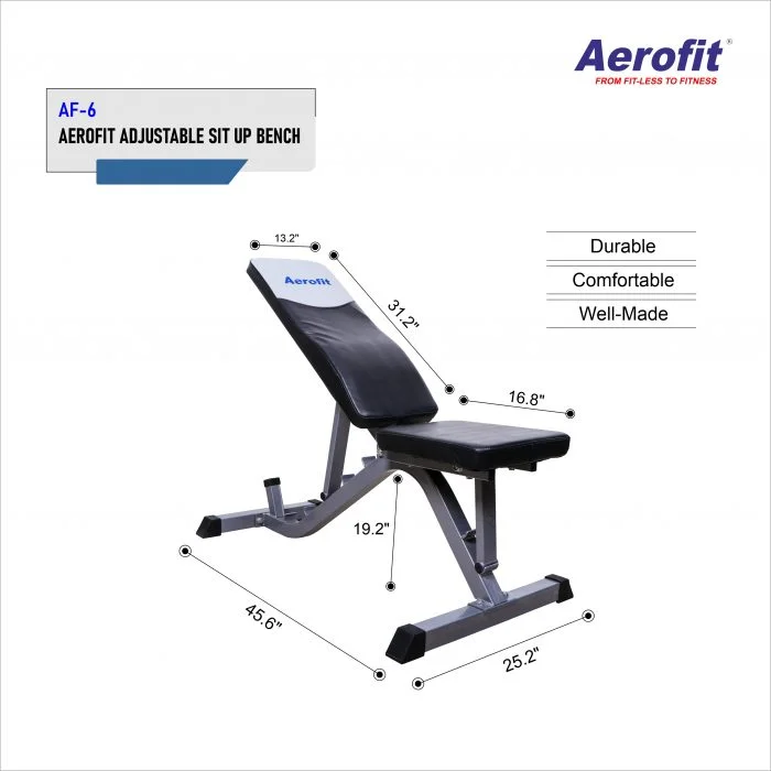 Aerofit AF-6 Plain Bench (Sit Up Bench) - Image 4