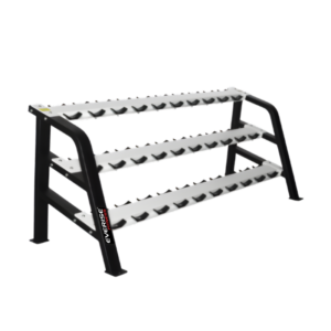 FITPRO Fitness FP-302 Dumbbell Rack 5 Pair 3 Line I Capacity to Hold upto 5 Dumbbell Pairs I Quick Loading & Unloading I Rubber-Coated Cradles