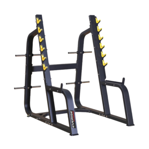 FITPRO Fitness FP-307 Squat Rack I Multiple Bar Catch Positions I Integrated Weight Plate Storage I Wide Base