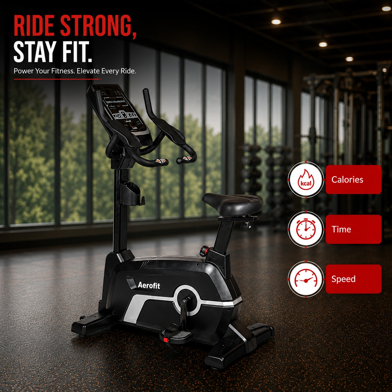 AF-281U Premium Commercial Cardio Upright Bike - Image 5