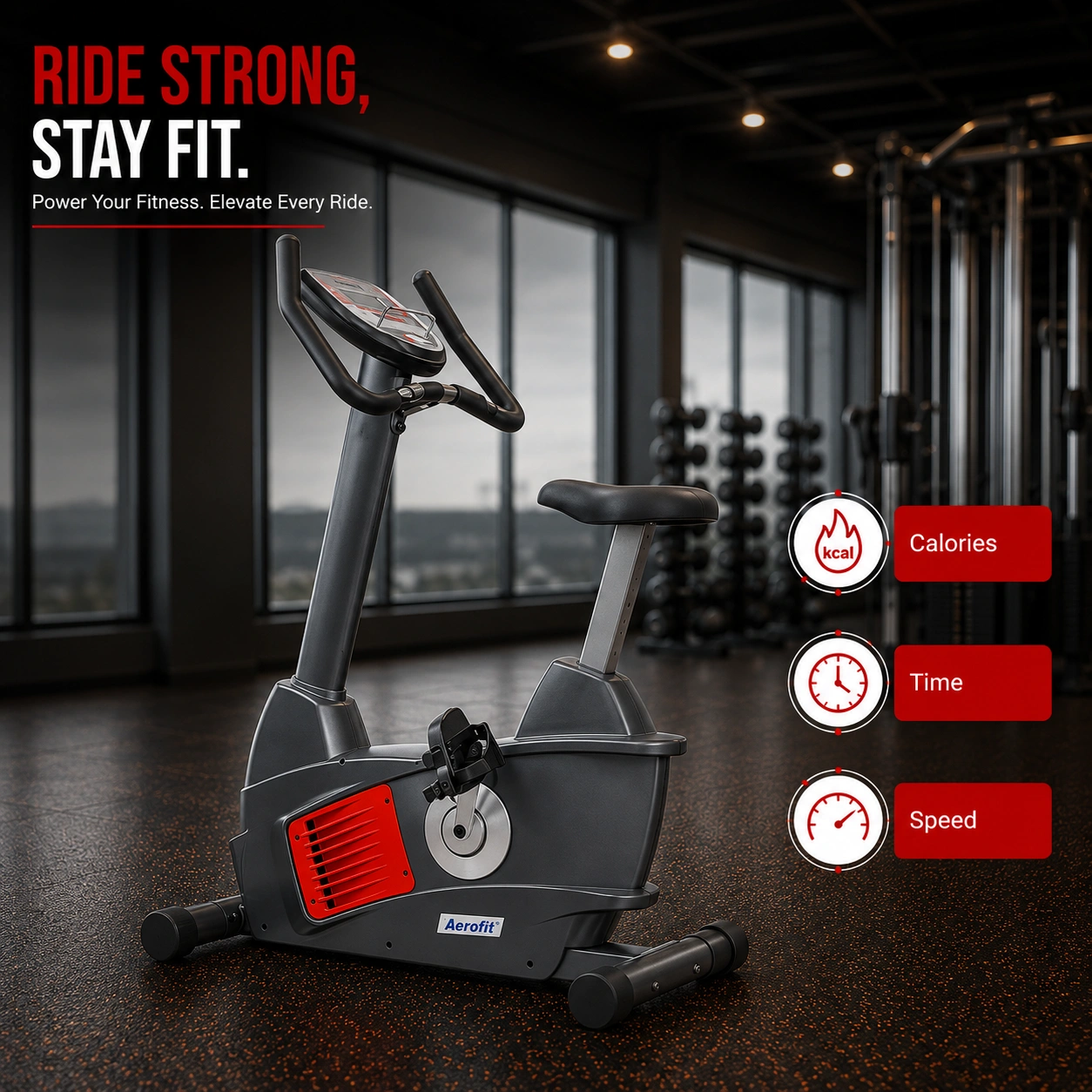 AF-880U-G Heavy-Duty Commercial Upright Bike - Image 4