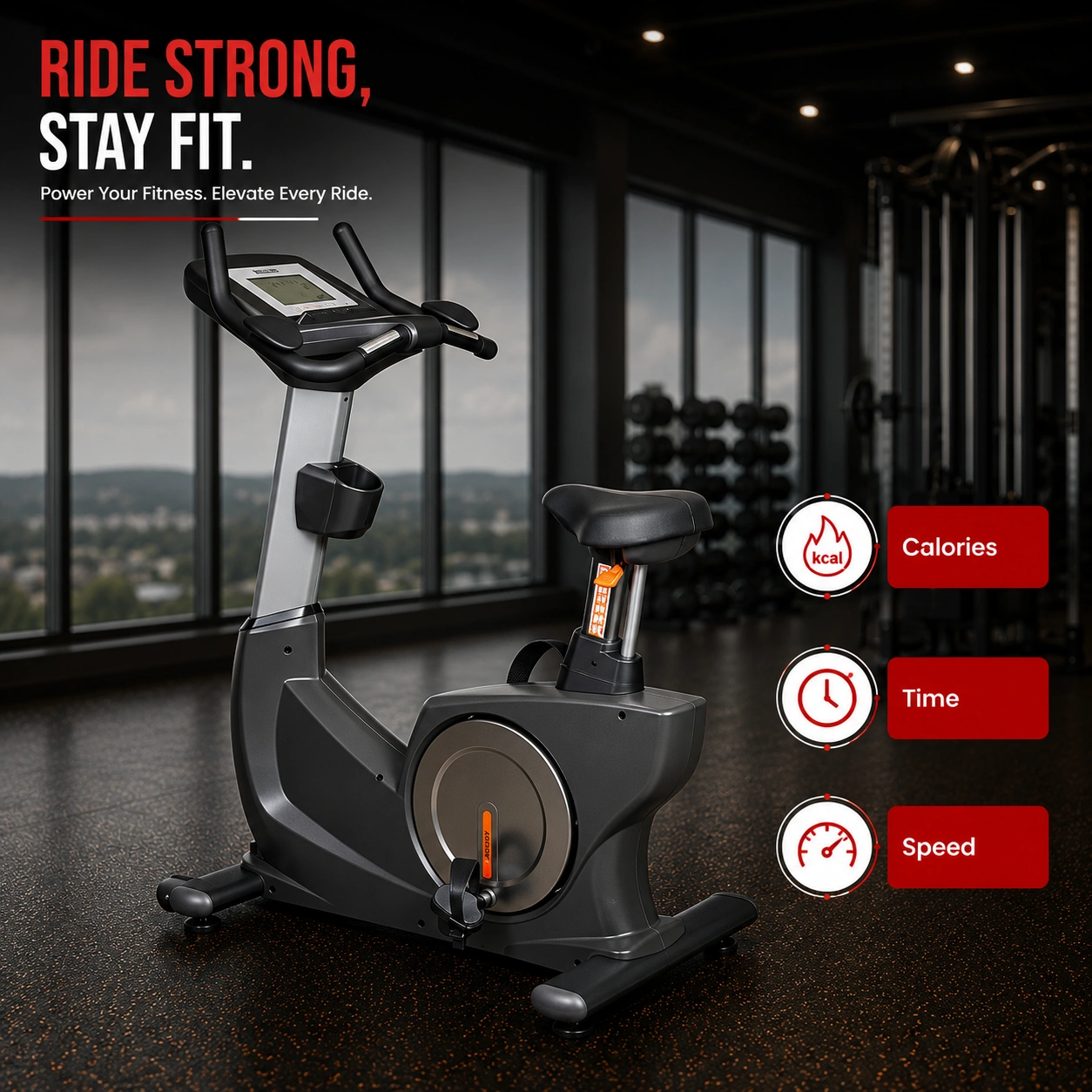 AF-980U Flagship Commercial Upright Bike - Image 3
