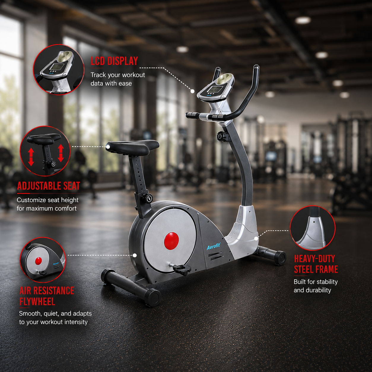 AF-277U Semi-Commercial Upright Bike - Image 5