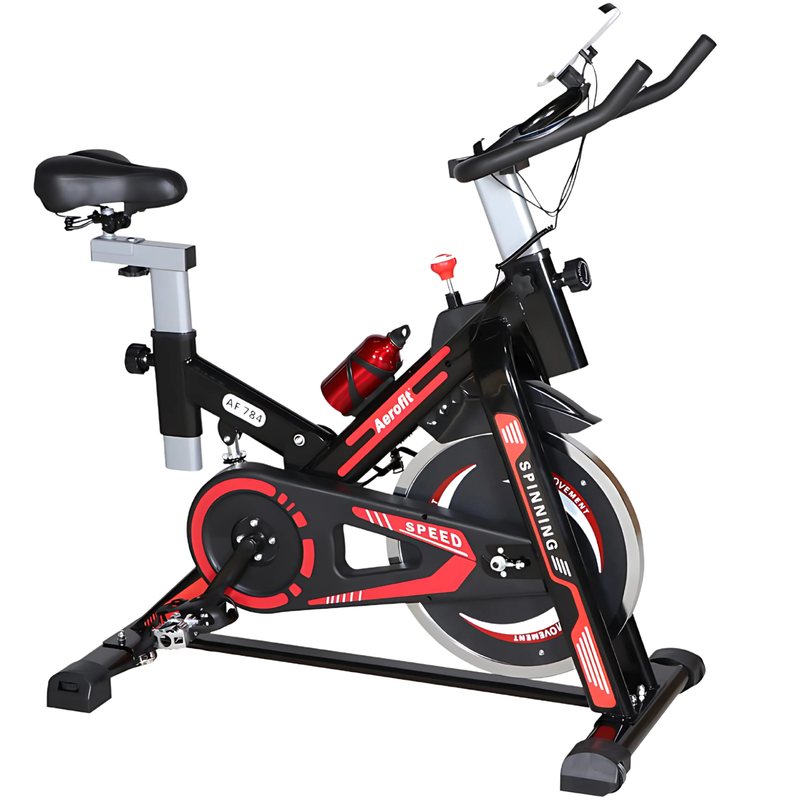 AF-784 Spin Bike I Adjustable Breaking Power I Max. User Weight: 100 kg I Compact Design I Best Exercise Bike for Home Use