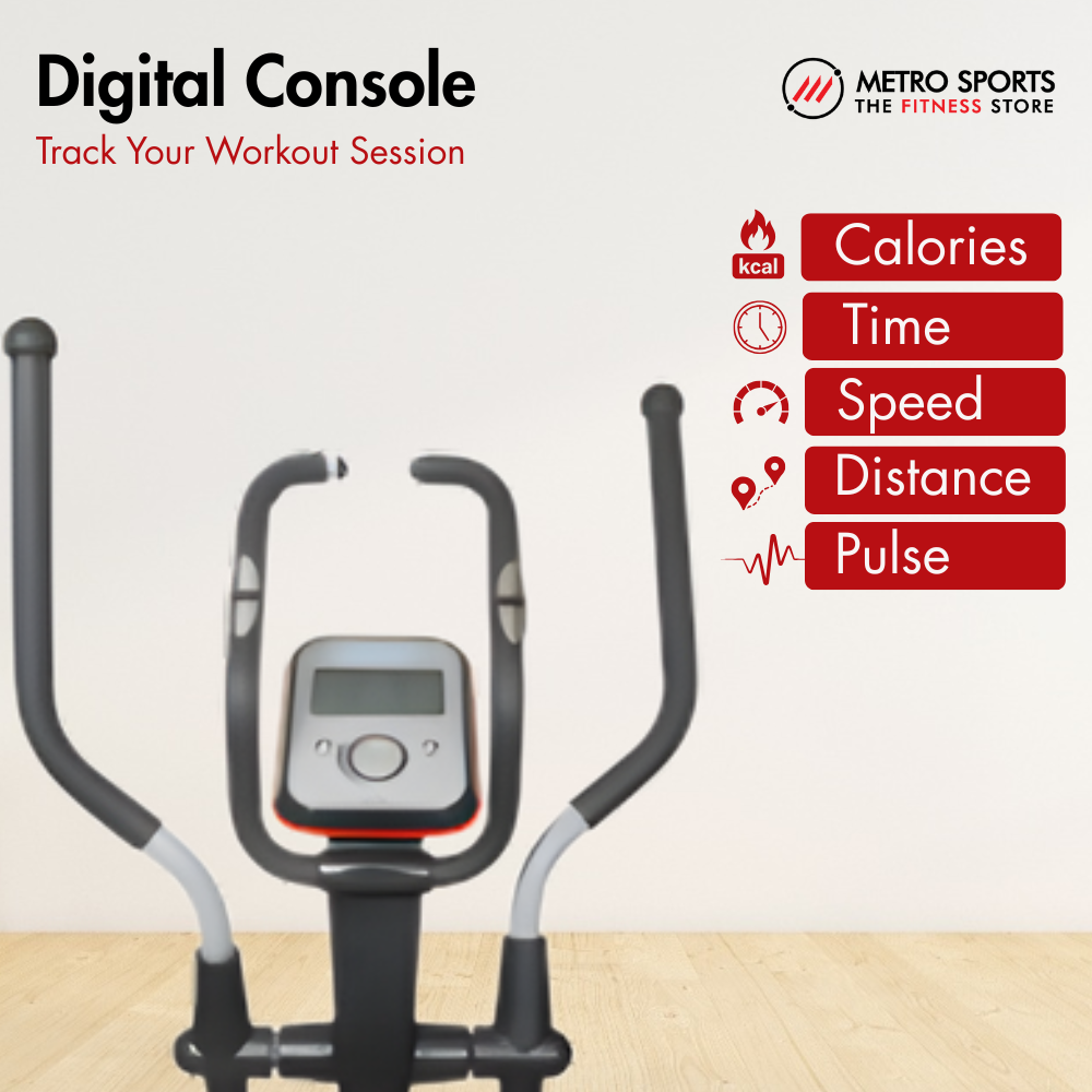 AF-606E Elliptical Cross Trainer I LCD Display I Max. User Weight: 100 kg I 7 kg Fly Wheel I In-Built Pulse Sensor - Image 5