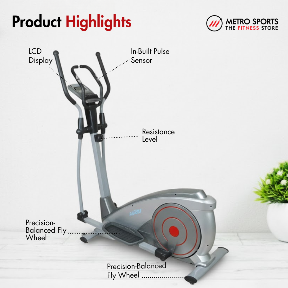 AF-607E Elliptical Cross Trainer I 8.5 kg Fly Wheel I 15 Levels Resistance I Max. User Weight: 100 kg I LCD Display - Image 3