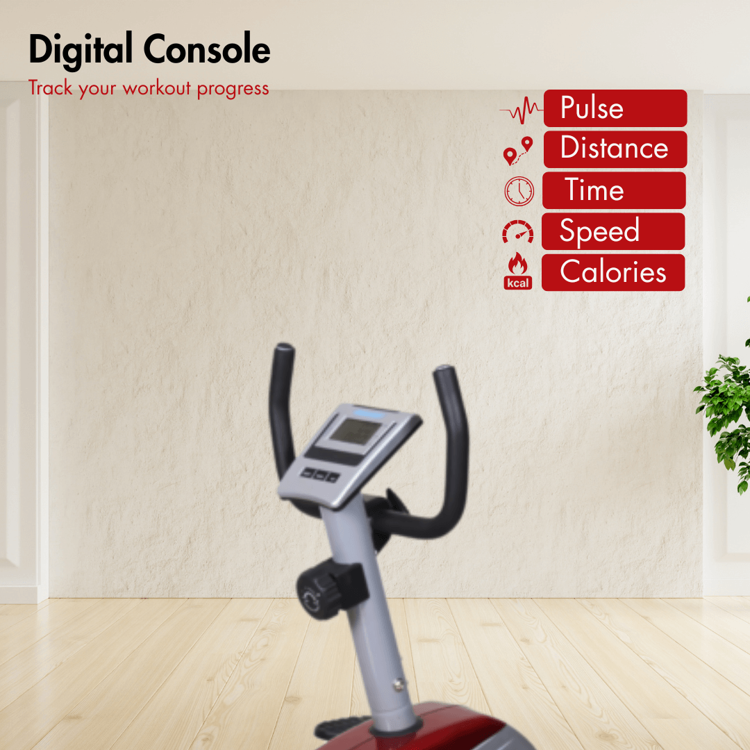 AF-661R Recumbent Bike I Adjustable Seat I 5 kg Fly Wheel I LCD Display I Max. User Weight: 100 kg - Image 4
