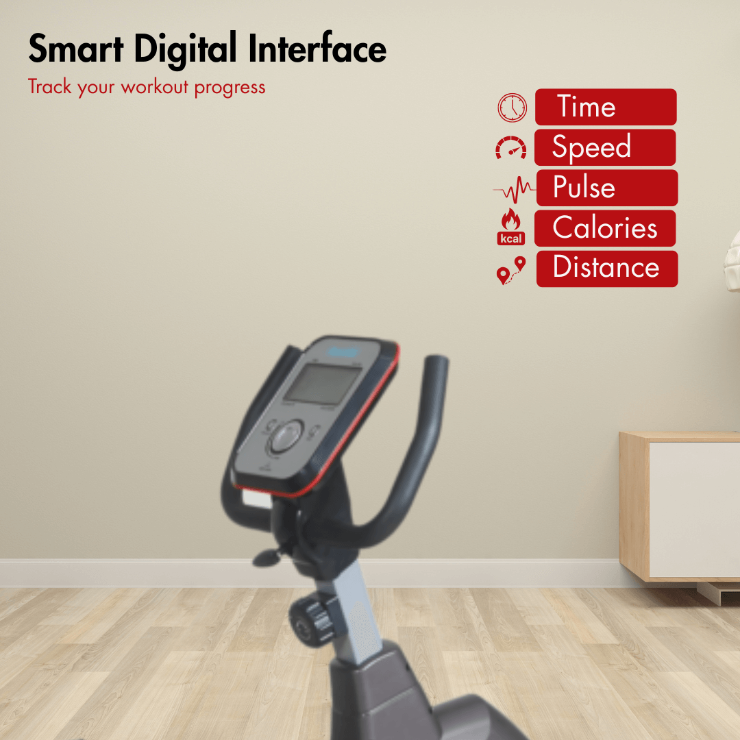 AF-664R Recumbent Bike I Resistance Level: 8 Levels I LCD Display I Max. User Weight: 120 kg I 6 Kg Fly Wheel - Image 4