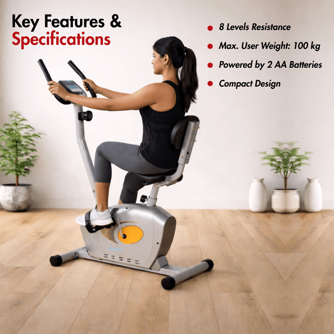 AF-685U Magnetic Bike I Preferred for Home Use I LCD Display I 8 Levels Manual Resistance I Max. User Weight: 100 kg - Image 3