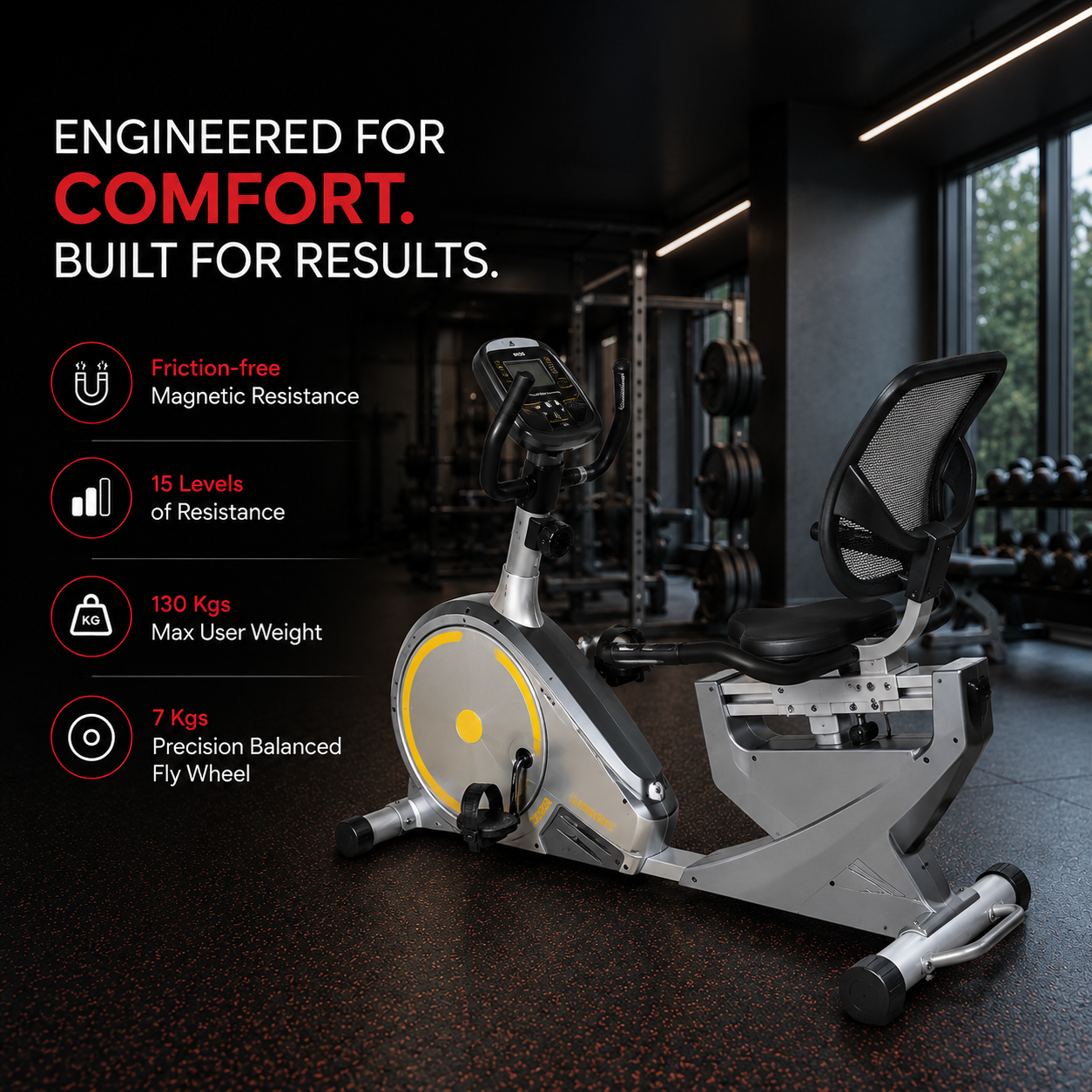 AF-263R Recumbent Bike with Wider Workout Range (Spine Series) - Image 4