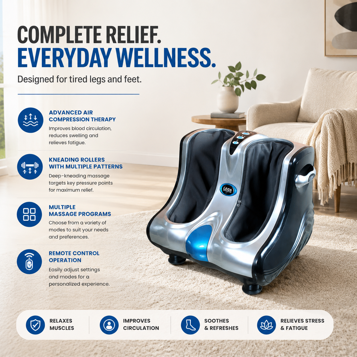 AF-8700 Leg and Foot Massager for Advanced Daily Therapy - Image 5