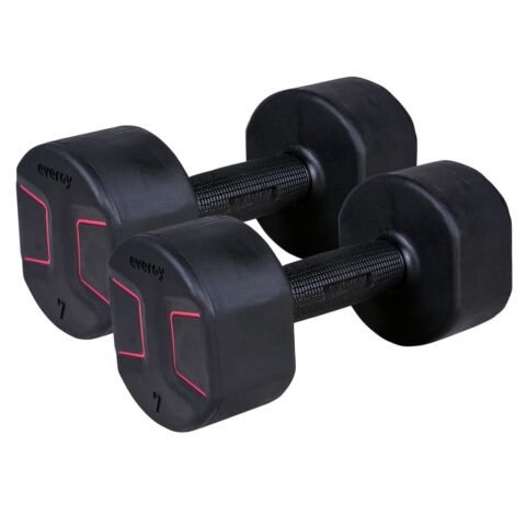 Fitpro Fitness Black Rubber Coated Dumbbells